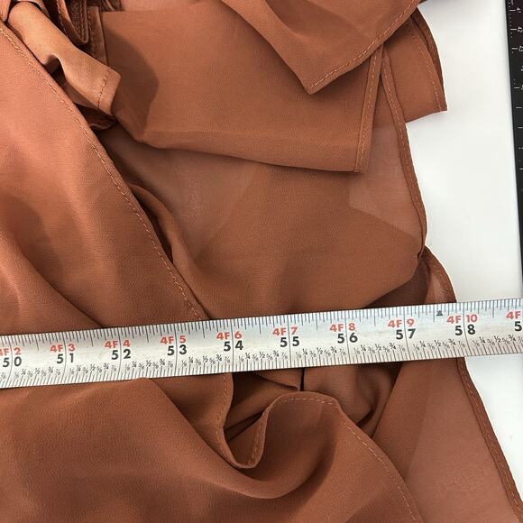 Baltic Born Katya Ruffle Maxi Dress 2XL Rust Orange Formal Bridesmaid Autumn - Picture 7 of 10